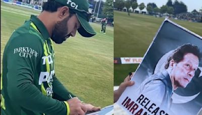 Pakistan Cricketer Mohammad Rizwan Signs 'Release Imran Khan' Poster, Creates Buzz On Internet