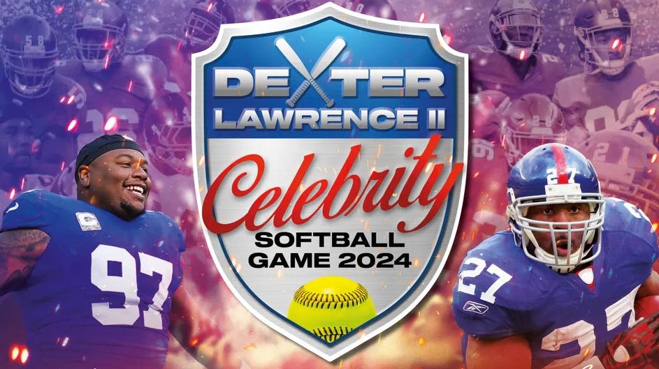 Giants' Dexter Lawrence to host celebrity softball game for charity