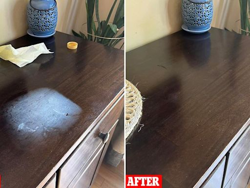 Mum's hack to remove stains from a table using common pantry item