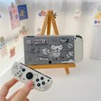 Nintendo Switch OLED 如此可愛的外殼卡通 UFO Doodle HOLLE Bear 軟殼 TPU-極巧