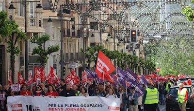 El 1 de Mayo reivindica en las calles de Alcoy el pleno empleo con mejores salarios y reducción de la jornada laboral