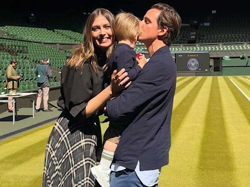 Maria Sharapova's 'Heart Is Full' as She Shows Son Theodore Her Name on the Wimbledon Wall of Champions