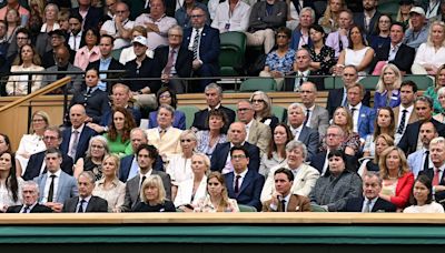 Who's who in the royal box at Wimbledon day nine?