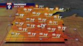Minnesota weather: Mild Thursday with pocket showers late