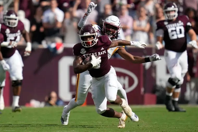 Texas A&M WR Ainias Smith is a Swiss Army knife, bringing his dynamic offensive skill set to the Eagles