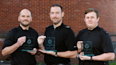 Police trio praised after knife attack