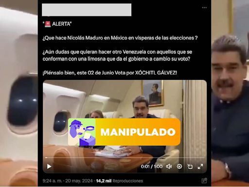 Falso que Maduro viene a México para las elecciones, el video es del 2021