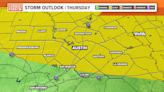 Strong storms possible Thursday