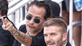 El tierno momento en que David Beckham conoce al bebé de su amigo Marc Anthony: 'Qué bendición'