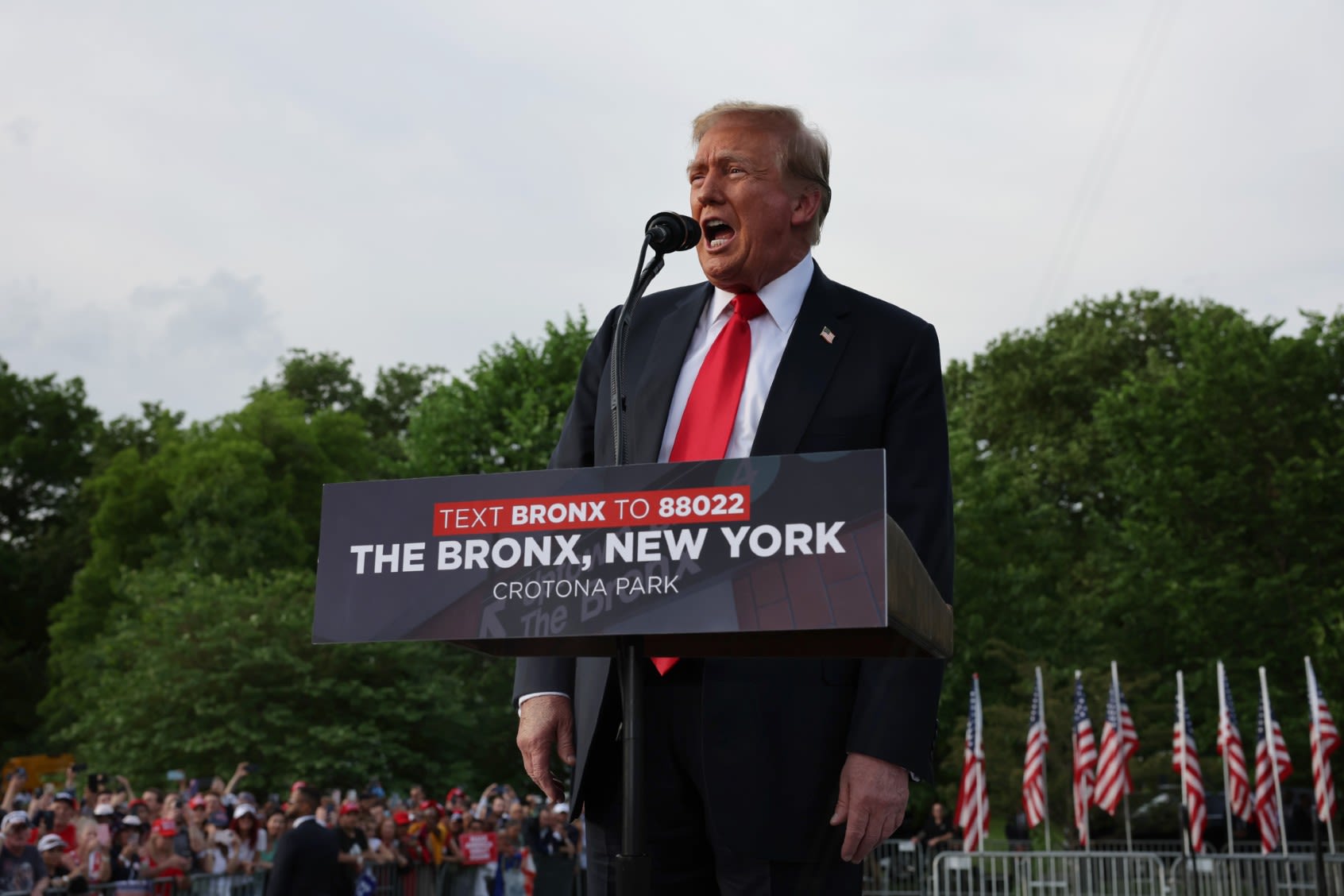 “I think they’re building an army": Trump spews anti-immigrant sentiments at rally in the Bronx