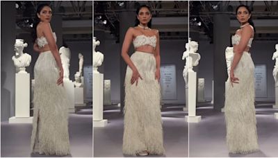 Sobhita Dhulipala dazzles as showstopper in ethereal ivory ensemble for Rimzim Dadu at India Couture Week 2024: Watch