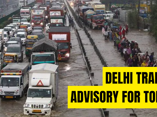 Delhi Traffic Disrupted by Heavy Rain: Water Logging Leads to Major Diversions & Jams-See Advisory