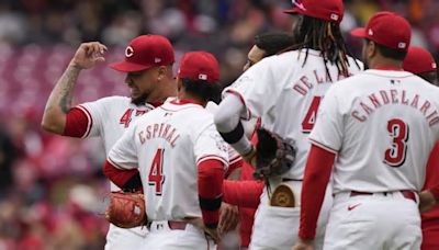 Reds’ bullpen picks up after injured starter leaves, beats the Angels 3-0