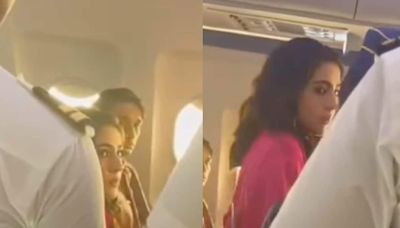 Sara Ali Khan Gets Angry As Air Hostess Spills Juice on Her Dress; SHOCKING Video Goes Viral | Watch - News18