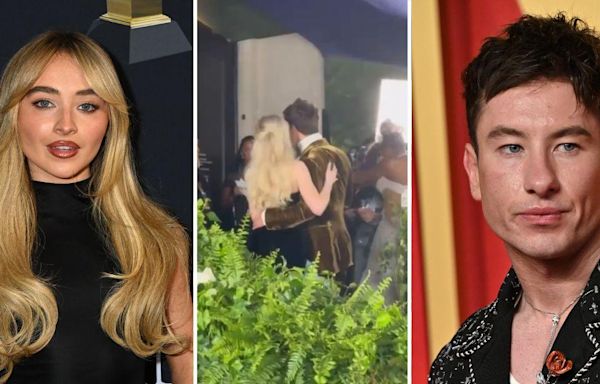 Sabrina Carpenter and Barry Keoghan Meet at the Top of the Met Gala Steps After Walking Red Carpet Separately: Watch