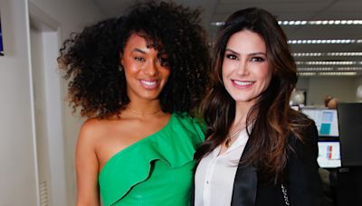 Vencedoras do Miss Brasil, Natália Guimarães e Raissa Santana se reúnem em evento