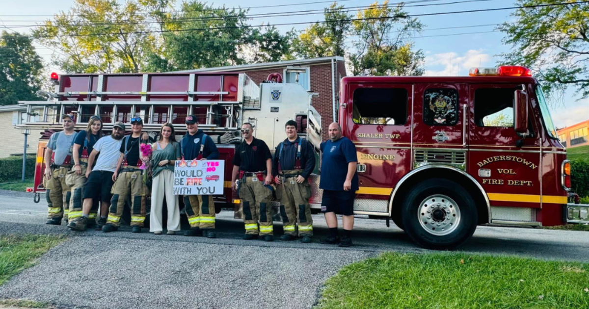 Pittsburgh-area junior volunteer firefighter's department helps him with homecoming proposal