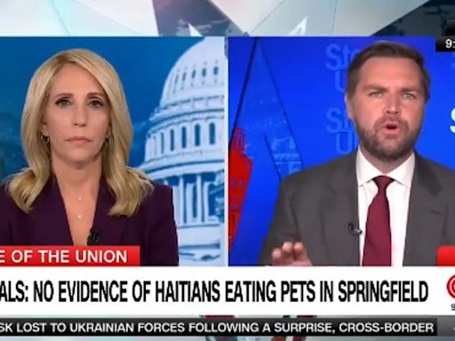 JD Vance appears to admit tale about Haitian immigrants eating pets is made-up as he loses cool with CNN host