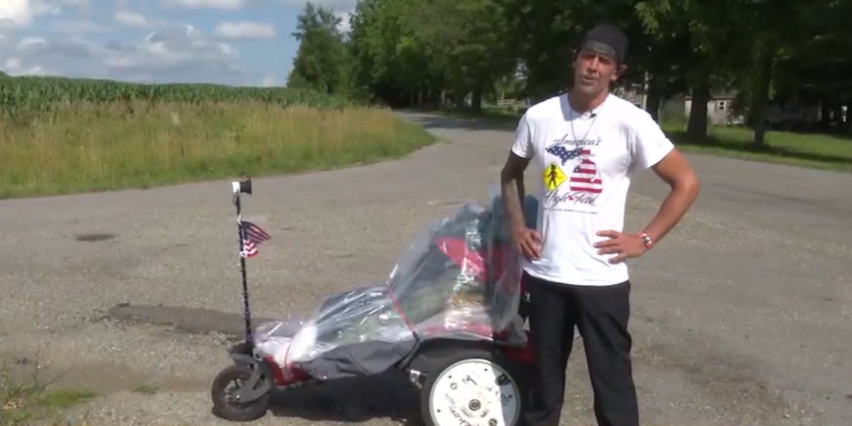 Michigan man walks across the country for veterans