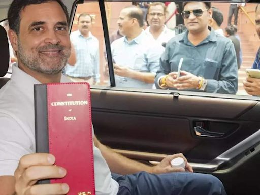 Rahul Gandhi and Co.’s pocket edition of Bible-paper Constitution published by Lucknow publisher