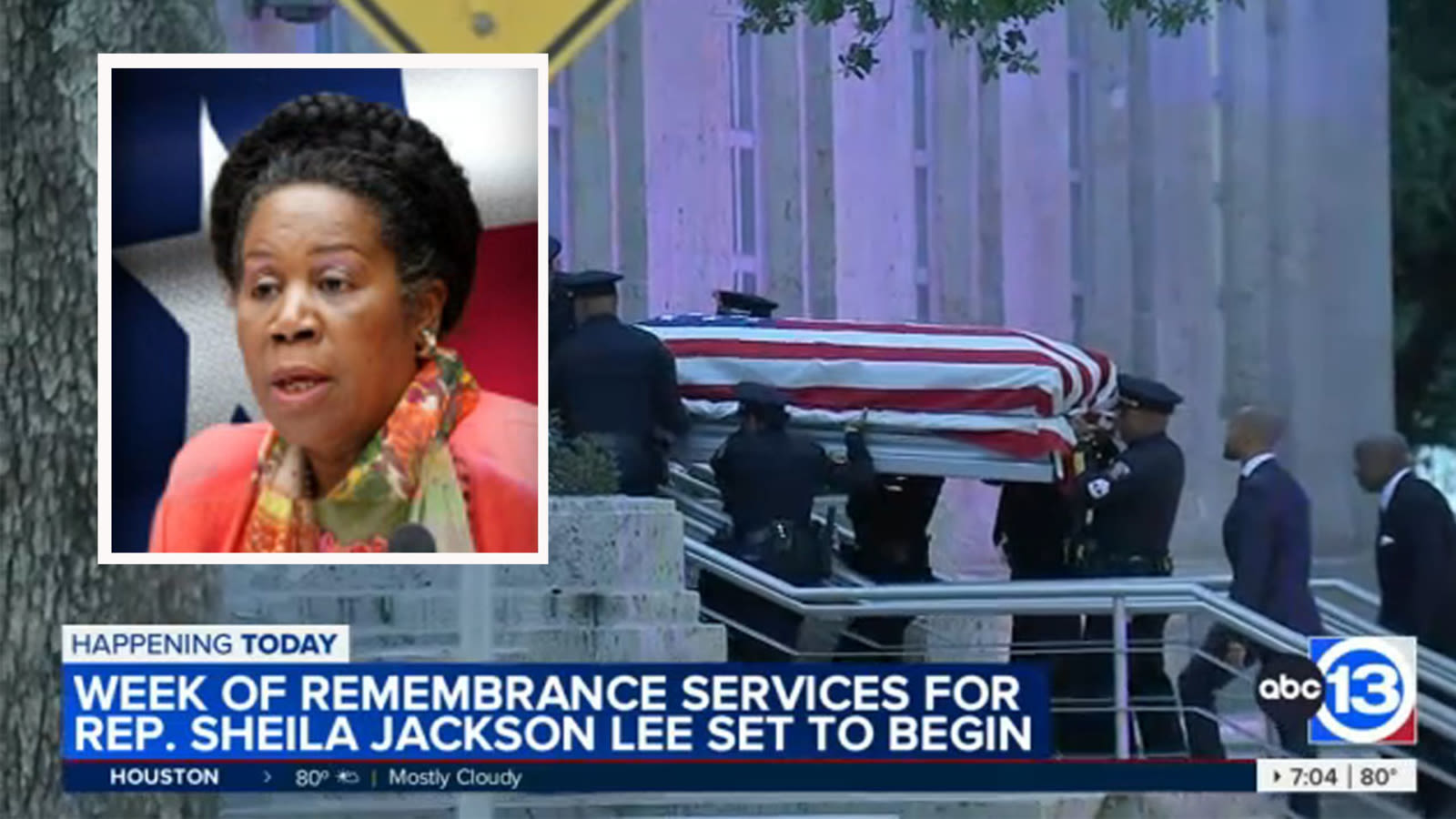 Congresswoman Sheila Jackson Lee lies in state at City Hall as part of services honoring life