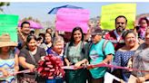 Alcaldesa Montserrat Caballero asiste a inauguración de calle pavimentada en delegación Sánchez Taboada