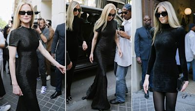 Nicole Kidman and daughter Sunday Rose twin in chic black ensembles at Paris Fashion Week