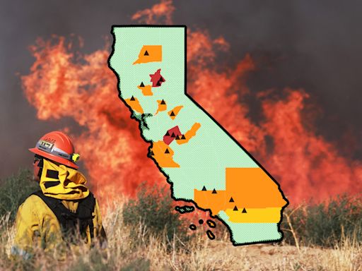 California wildfire map shows fires as 66,000 acres burn