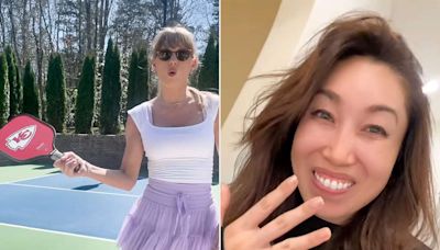Taylor Swift Makes Swiftie Cassey Ho's 'Dream Come True' by Wearing Lilac Skirt She Designed in YouTube Clip