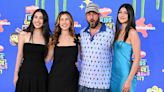 Adam Sandler attends Kids' Choice Awards with wife and daughters