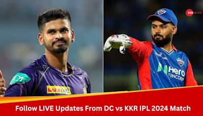 DC vs KKR Live Cricket Score and Updates, IPL 2024: Rishabh Pant Vs Shreyas Iyer