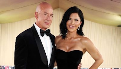 Lauren Sánchez, in 'Shattered Glass,' and Fiancé Jeff Bezos Make Their Met Gala Debut