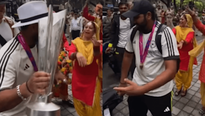 Watch: Rohit Sharma, Hardik Pandya show Bhangra moves at airport; Virat Kohli, Jasprit Bumrah welcomed with loud cheers