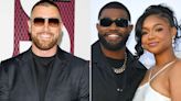 Travis Kelce Attends Teammate Clyde Edwards-Helaire's Wedding in Stylish All-Black Outfit