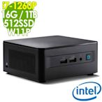 Intel NUC (i7-1260P/16G/512SSD+1TB/WIFI6/W11P)