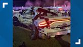New Castle police chase ends with crash totaling police car