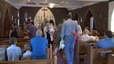 Barnsdall St. Mary's Catholic Church holds mass after deadly tornado hits city