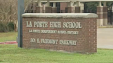 La Porte High School reports taking on water after heavy rainfall overnight