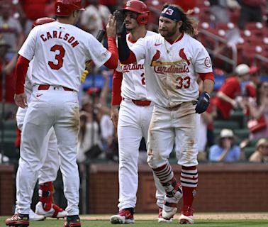 Cardinals beat Orioles 5-4 after winning suspended game 3-1 for first series sweep of season