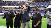 Rob Gronkowski sings the national anthem at the L.A. Bowl