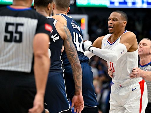 Watch Russell Westbrook get ejected as Clippers fall to Mavericks 101-90