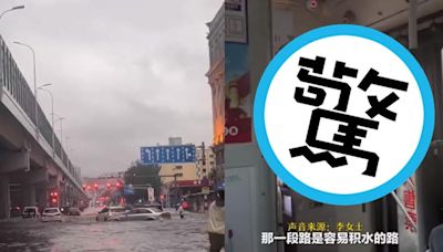 【有片】暴雨襲擊哈爾濱！公車「乘風破浪」前行 乘客驚呼：司機變船長