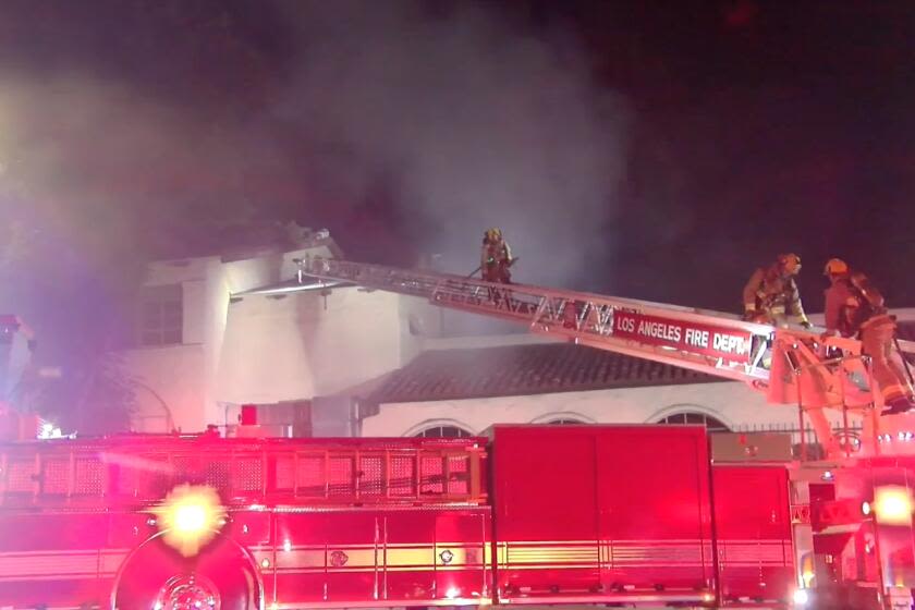 Construction work may be to blame for fires at two L.A. schools in the same night
