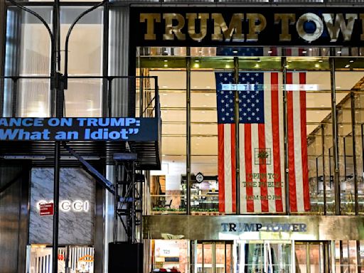 Democrats Troll Trump on His Own Building–Again–Ahead of Vance Debate