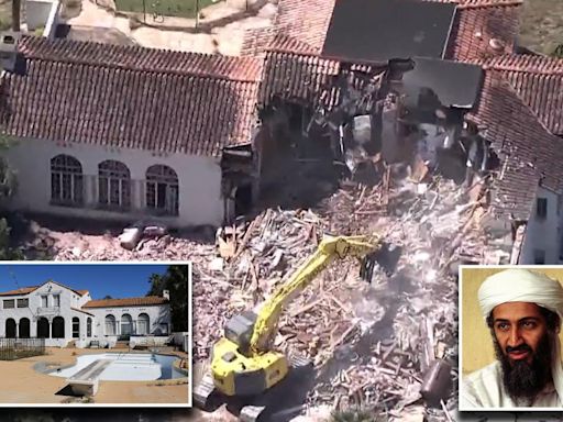 Infamous bin Laden mansion where neighbors witnessed family airlifted after 9/11 is demolished