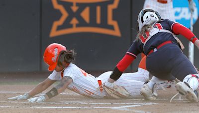 Oklahoma State softball vs Arizona in lightning delay at Game 2 of NCAA Super Regional