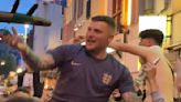 New footage shows England fan 'leading' chorus of '10 German Bombers'