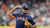 Astros' Ronel Blanco pulled after 7 no-hit innings against Tigers. Ryan Pressly allows single in 8th