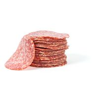 Type of cured sausage Originated in Italy Made from a mixture of ground meat, usually pork, and various spices