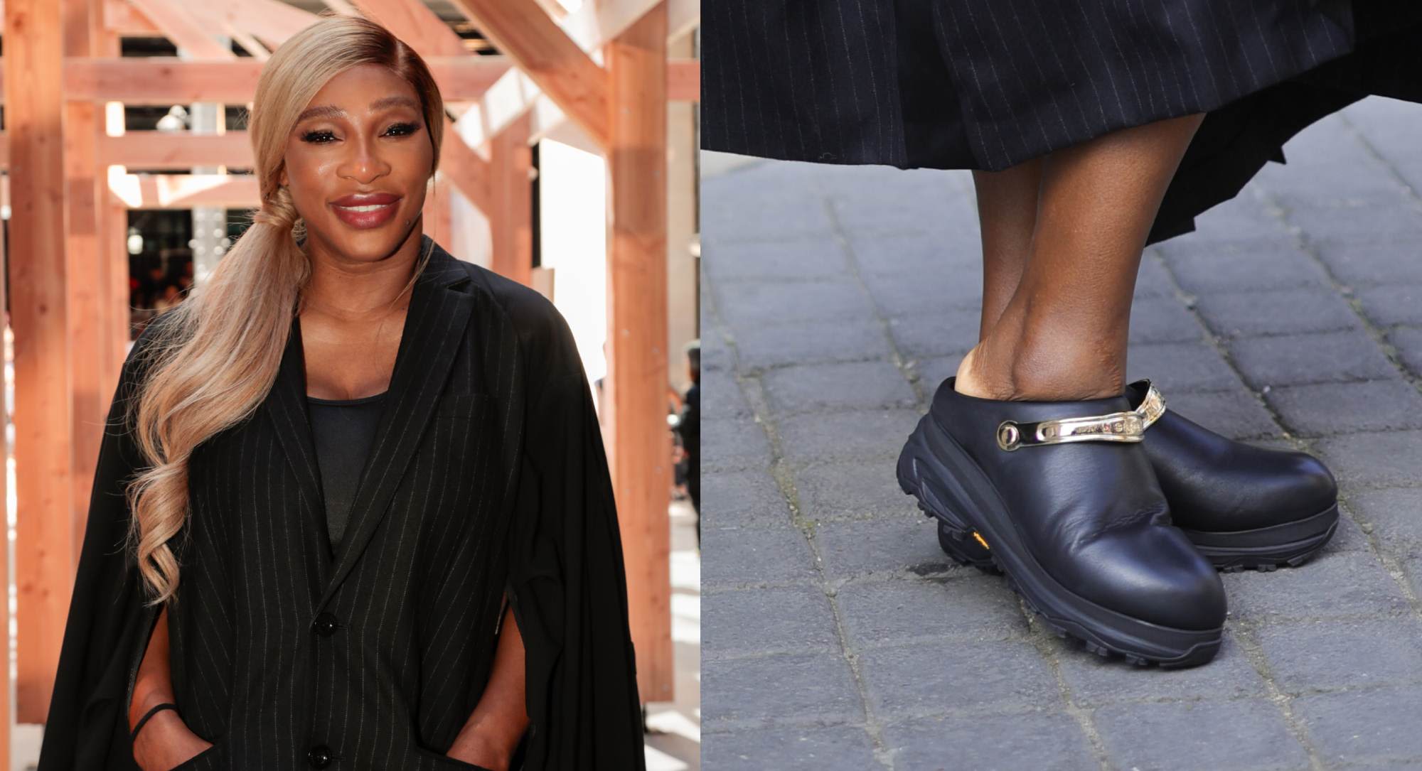 Serena Williams Slips Into Futuristic Clogs at Sacai’s Spring 2025 Menswear Show in Paris